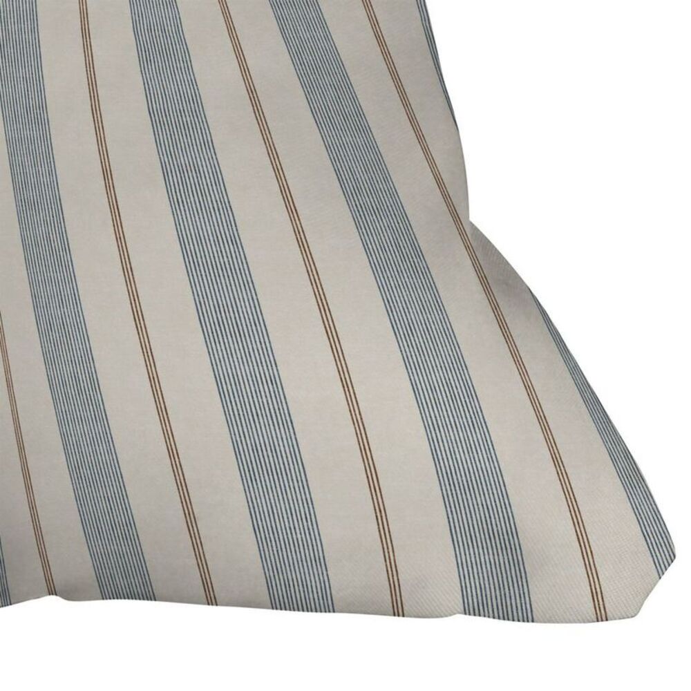 Deny Designs - 18" x 18" Little Arrow Design Co. Ivy Stripes Outd Cream/Blue - Picture 2 of 3